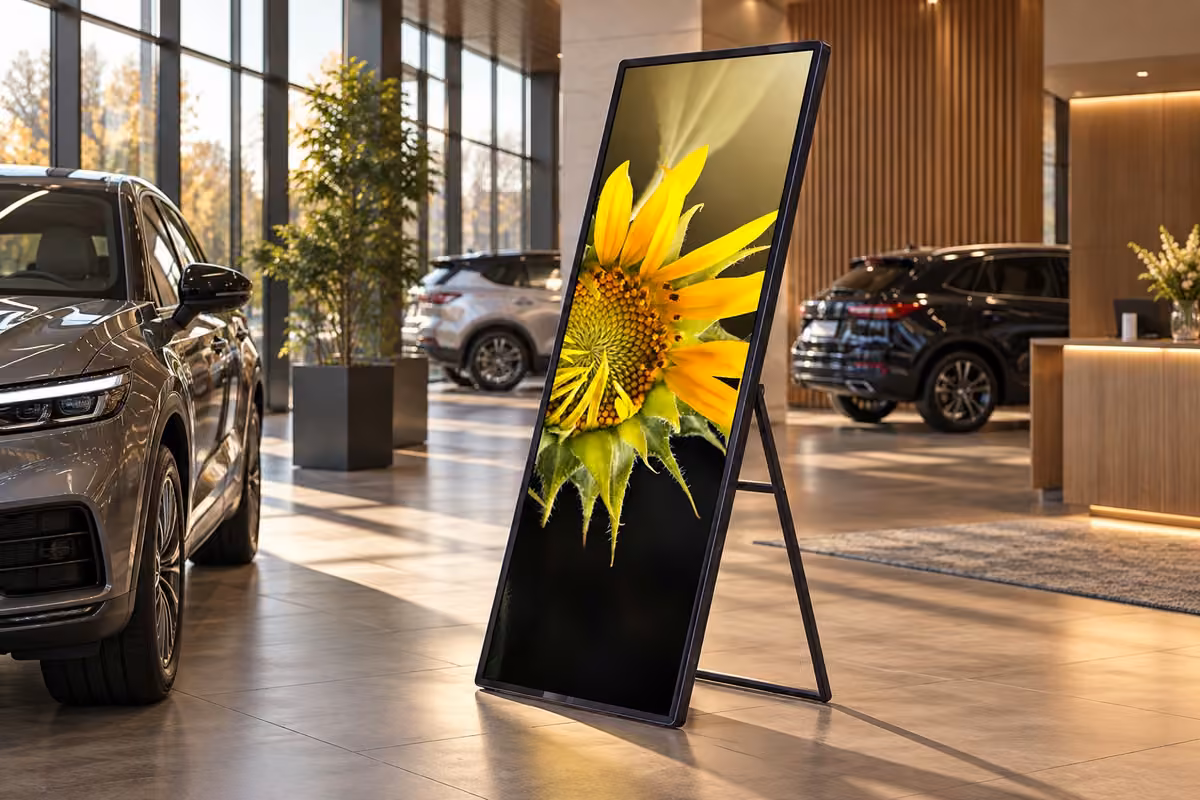 full-store-panel-led-75 — Automobilový showroom, ilustrativní vizualizace